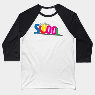 Back to School text and Pencil Baseball T-Shirt